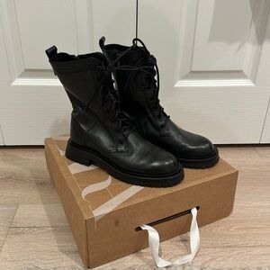 Zara Kids Black Combat Boots